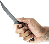 Toor Vespen Fixed Blade Phantom - CPM-M4 Stainless Gun-Kote Blade, Full Tang, Black G10 Handle, Kydex Belt Sheath by Toor