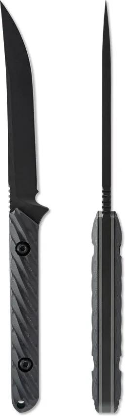 Toor Vespen Fixed Blade Socom - CPM-M4 Stainless, Gun-Kote Finish, Black G10 Handle, Full Tang by Toor