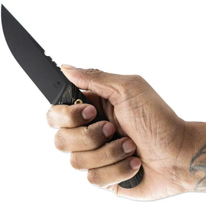 Toor The Administrator - Ebony Handle 154CM Drop Point Knife With Full Tang And Kydex Sheath by Toor