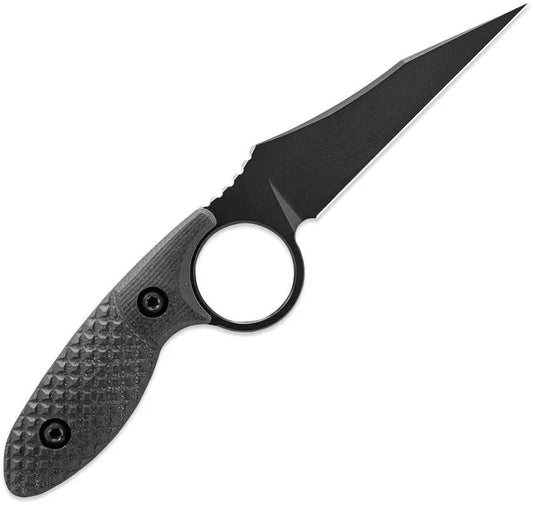 Toor Cortano Fixed Blade Socom - CPM M4 Wharncliffe Full Tang With Finger Ring And Black G10 Handle Kydex Sheath by Toor