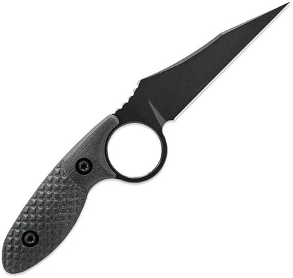Toor Cortano Fixed Blade Socom - CPM M4 Wharncliffe Full Tang With Finger Ring And Black G10 Handle Kydex Sheath by Toor