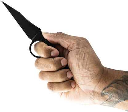 Toor Cortano Fixed Blade Socom - CPM M4 Wharncliffe Full Tang With Finger Ring And Black G10 Handle Kydex Sheath by Toor