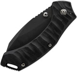 Toor XT1 Charlie Framelock Carbon - 4.75 Inch Closed, 3.25 Inch Black Stonewash CPM S35VN Modified Drop Point Blade by Toor