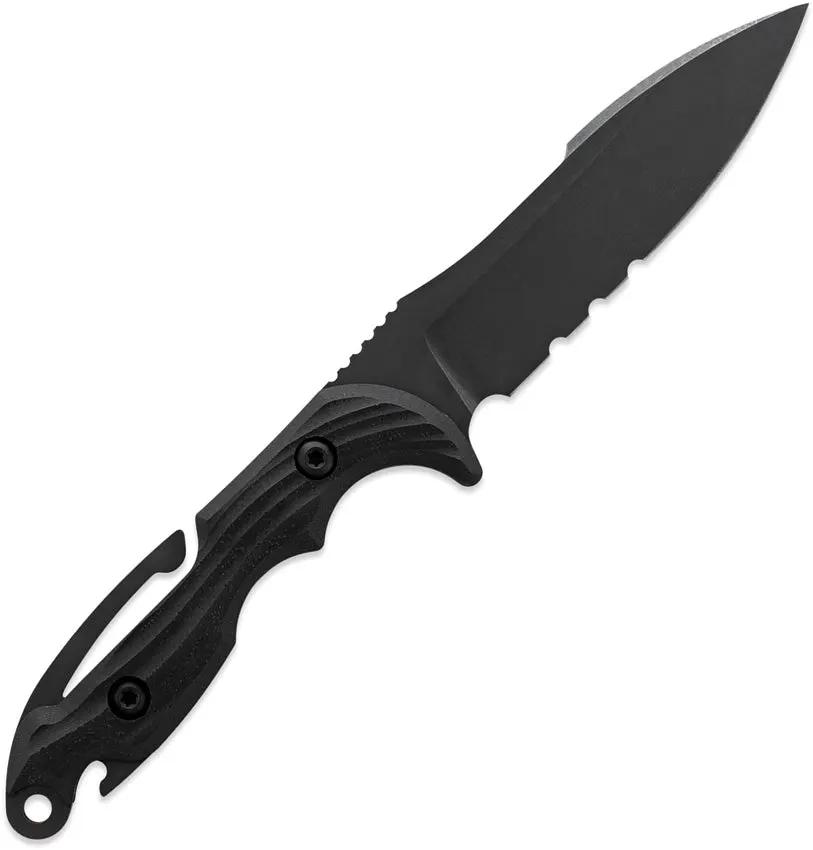 Toor Marine Utility Fighting Dive Knife - CPM S35VN Blade With Black Oxide Finish And Extended Tang by Toor