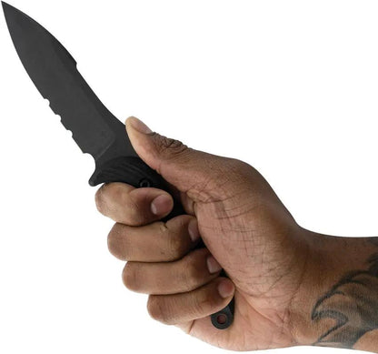Toor Marine Utility Fighting Dive Knife - CPM S35VN Blade With Black Oxide Finish And Extended Tang by Toor