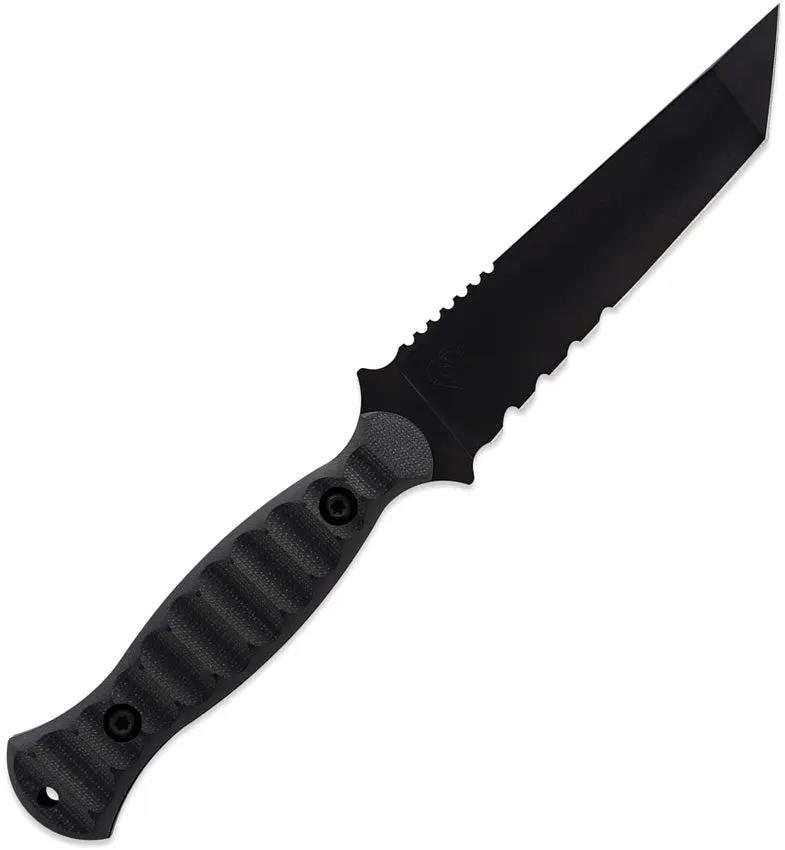 Toor Overlord Fixed Blade Shadow - Black CPM 154 Tanto With G10 Handle And Full Tang by Toor
