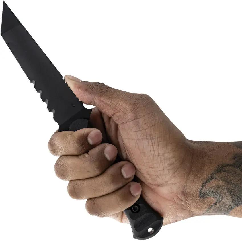 Toor Overlord Fixed Blade Shadow - Black CPM 154 Tanto With G10 Handle And Full Tang by Toor