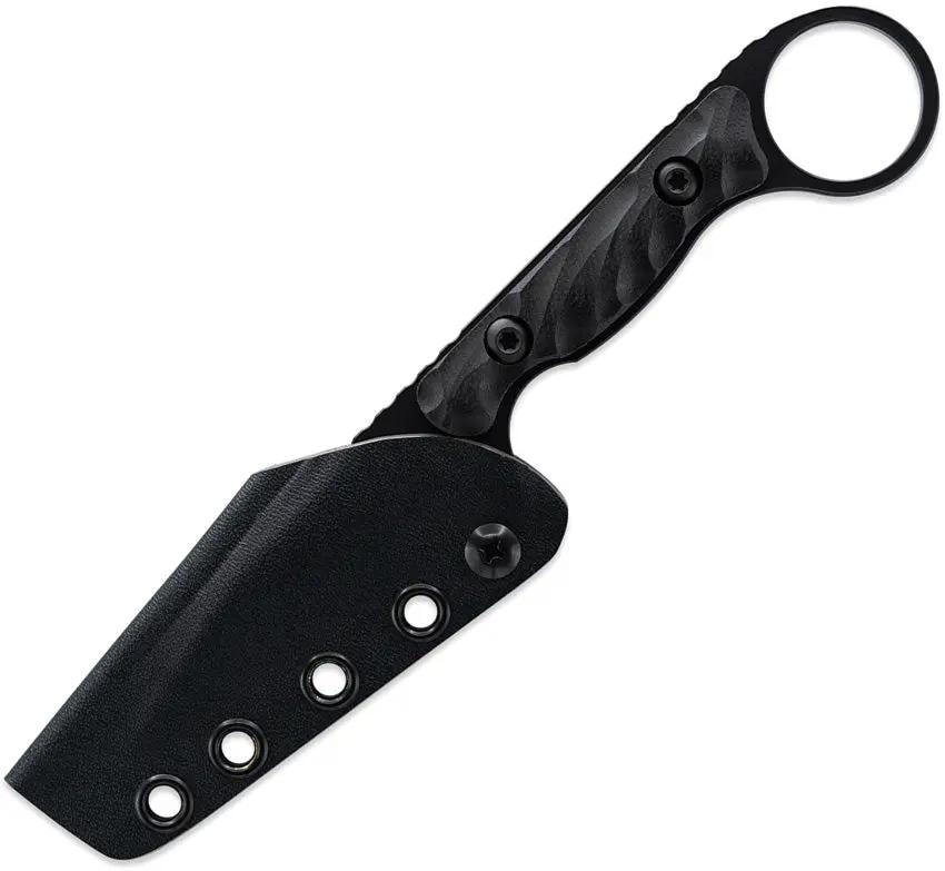Toor Jank Shank W Fixed Blade Socom Black Gun Kote CPM M4 Wharncliffe With G10 Handle And Extended Tang by Toor