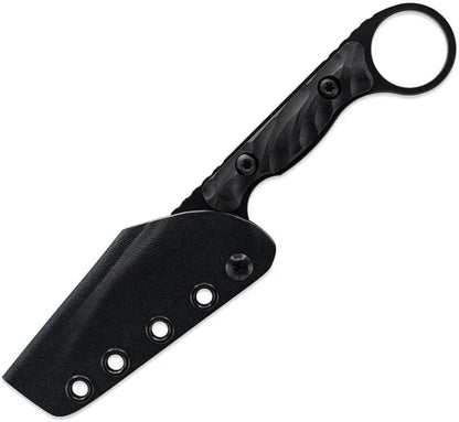Toor Jank Shank W Fixed Blade Socom Black Gun Kote CPM M4 Wharncliffe With G10 Handle And Extended Tang by Toor