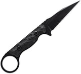Toor Jank Shank W Fixed Blade Socom Black Gun Kote CPM M4 Wharncliffe With G10 Handle And Extended Tang by Toor