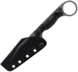 Toor Jank Shank W Fixed Blade Gray Knife - 7 Inch Overall CPM M4 Wharncliffe Blade Gun Kote Finish by Toor