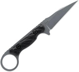 Toor Jank Shank W Fixed Blade Gray Knife - 7 Inch Overall CPM M4 Wharncliffe Blade Gun Kote Finish by Toor
