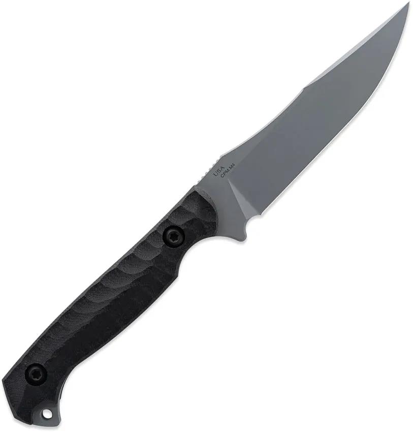 Toor Krypteia S Fixed Blade - Gray Gun-Kote CPM M4 Stainless Blade With Black G10 Handle And Full Tang by Toor