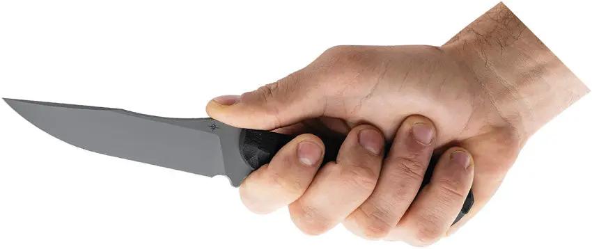 Toor Krypteia S Fixed Blade - Gray Gun-Kote CPM M4 Stainless Blade With Black G10 Handle And Full Tang by Toor