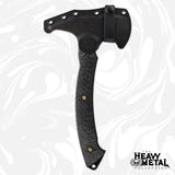 Toor Tomahawk Heavy Metal - 11 Inch Overall D2 Tool Steel Head With Black Gun-Kote Finish With Black G10 Handle by Toor