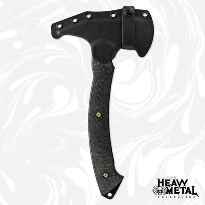 Toor Tomahawk Heavy Metal - 11 Inch Overall D2 Tool Steel Head With Black Gun-Kote Finish With Black G10 Handle by Toor