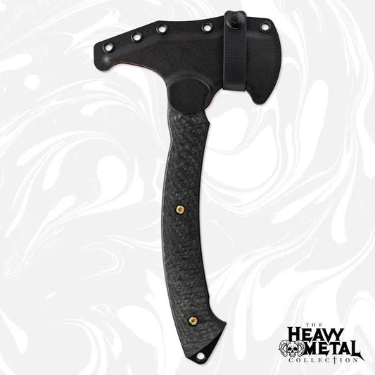 Toor Tomahawk Heavy Metal - 11 Inch Overall D2 Tool Steel Head With Black Gun-Kote Finish With Black G10 Handle by Toor