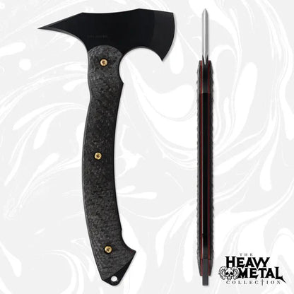 Toor Tomahawk Heavy Metal - 11 Inch Overall D2 Tool Steel Head With Black Gun-Kote Finish With Black G10 Handle by Toor