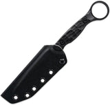 Toor Serpent T Fixed Blade - CPM-M4 Black Gun-Kote Tanto With Sculpted G10 Handle And Full Tang by Toor