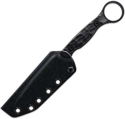 Toor Serpent T Fixed Blade - CPM-M4 Black Gun-Kote Tanto With Sculpted G10 Handle And Full Tang by Toor