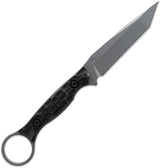 Toor Serpent T Fixed Blade - Gray CPM 3V Tanto With Finger Ring And Full Tang For Heavy Duty Tasks by Toor