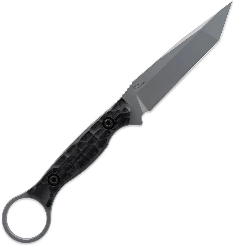 Toor Serpent T Fixed Blade - Gray CPM 3V Tanto With Finger Ring And Full Tang For Heavy Duty Tasks by Toor