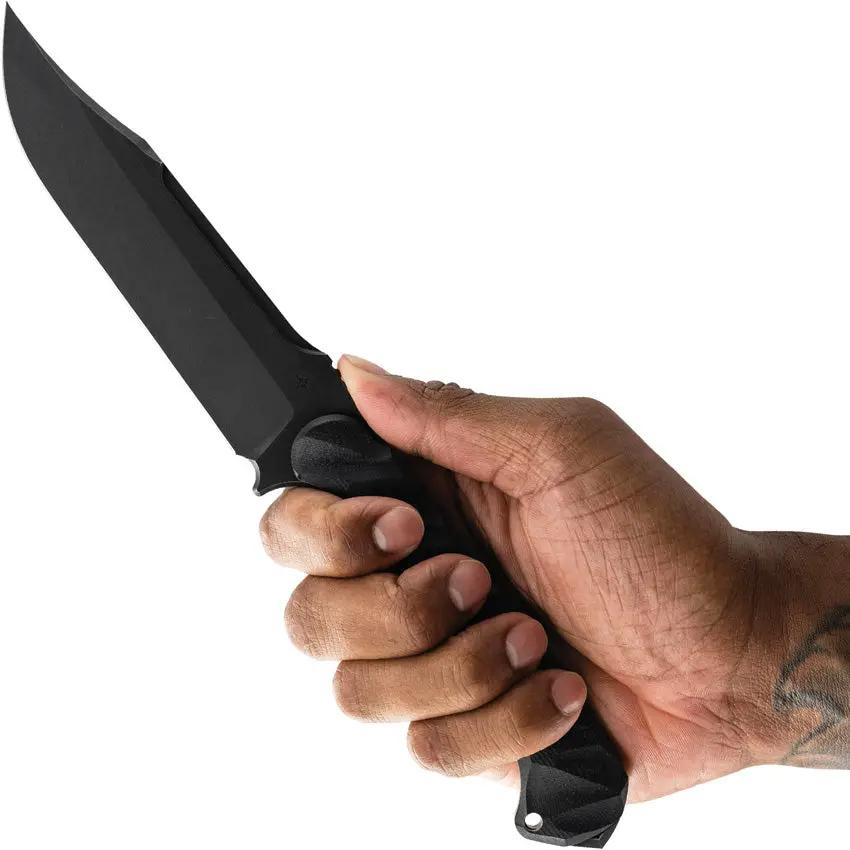 Toor Valor MK1 Fixed Blade Bomber - CPM Cru-Wear Steel 5.5 Inch Blade Black G10 Handle by Toor