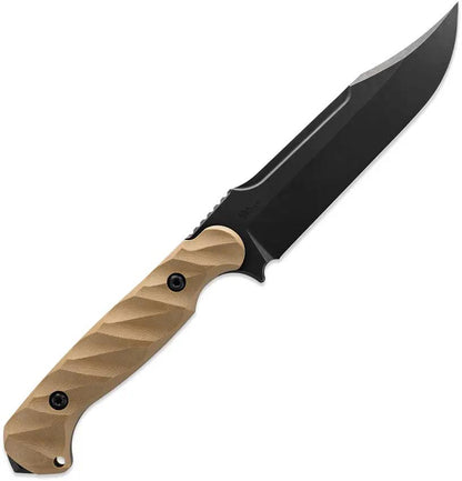 Toor Valor MK1 Fixed Blade Knife - CPM Cru-Wear Steel 5.5in Blade Tan G10 Handle by Toor