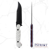 Toor Valor MK1 Fixed Blade Knife - Patriot Edition With CPM-Cru-Wear Steel And G10 Handle by Toor