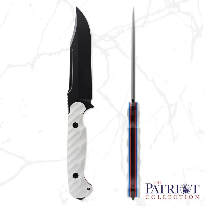 Toor Valor MK1 Fixed Blade Knife - Patriot Edition With CPM-Cru-Wear Steel And G10 Handle by Toor
