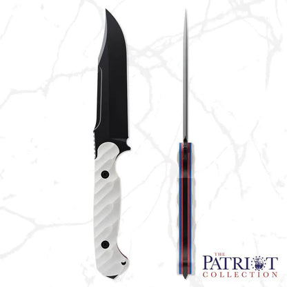 Toor Valor MK1 Fixed Blade Knife - Patriot Edition With CPM-Cru-Wear Steel And G10 Handle by Toor