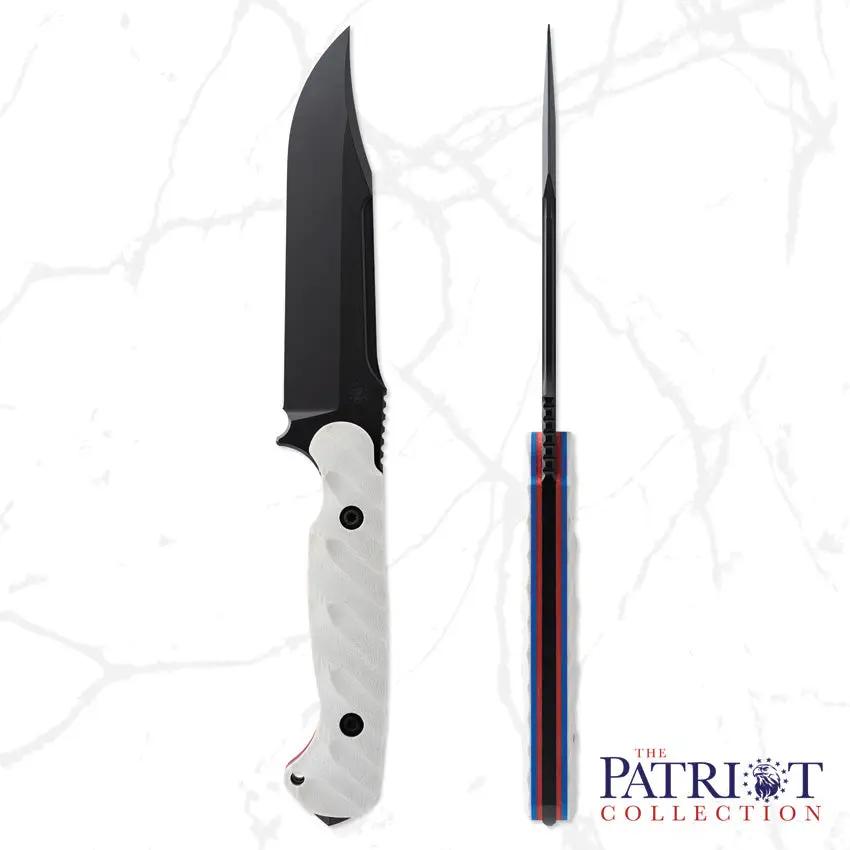 Toor Valor MK1 Fixed Blade Knife - Patriot Edition With CPM-Cru-Wear Steel And G10 Handle by Toor