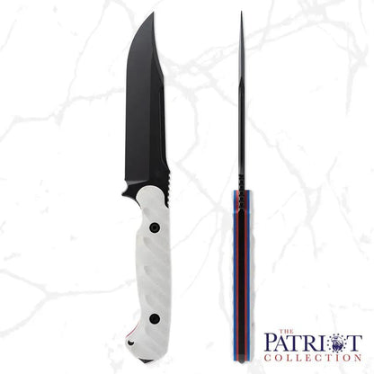 Toor Valor MK1 Fixed Blade Knife - Patriot Edition With CPM-Cru-Wear Steel And G10 Handle by Toor