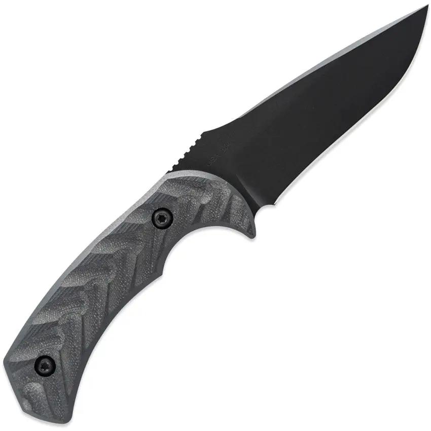 Toor Mullet S Fixed Blade - Black CPM-M4 Steel With Breacher Ball Tungsten Carbide, Full Tang, G10 Handle, Kydex Sheath by Toor