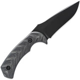 Toor Mullet S Fixed Blade - Black CPM-M4 Steel With Breacher Ball Tungsten Carbide, Full Tang, G10 Handle, Kydex Sheath by Toor