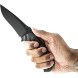 Toor Mullet S Fixed Blade - Black CPM-M4 Steel With Breacher Ball Tungsten Carbide, Full Tang, G10 Handle, Kydex Sheath by Toor
