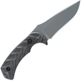 Toor Mullet S Fixed Blade Gray - CPM M4 Stainless With Gun-Kote Finish Full Tang Breacher Ball And Kydex Sheath by Toor