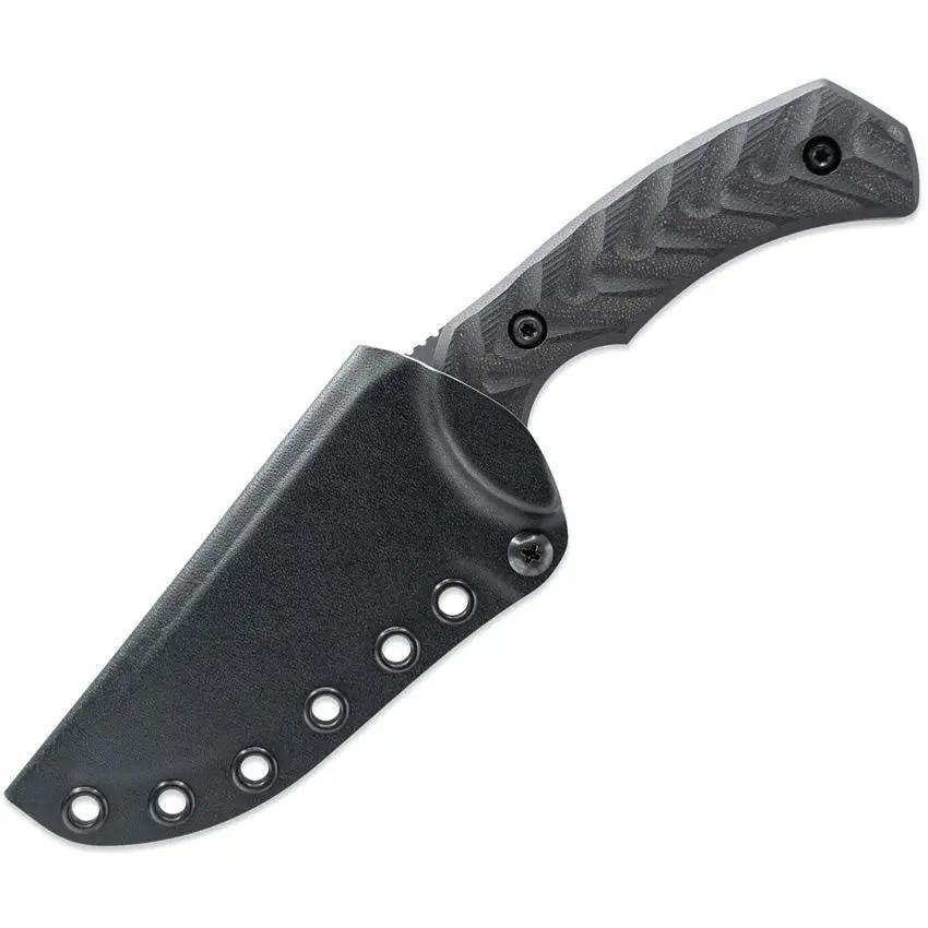 Toor Mullet S Fixed Blade Gray - CPM M4 Stainless With Gun-Kote Finish Full Tang Breacher Ball And Kydex Sheath by Toor