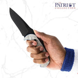 Toor Mullet Patriot Fixed Blade - 8.5 Inch Overall CPM M4 Steel With Gun Kote Finish, Full Tang, Glass Breaker by Toor