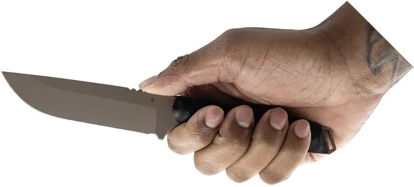 Toor Field 2.0 Canyon Fixed Blade - Dark Earth Gun Kote CPM 154 Blade With Ebony Wood Handle by Toor