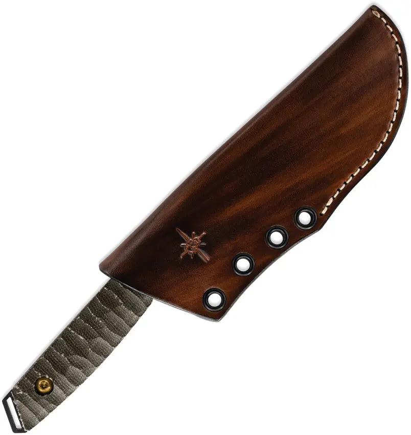 Toor Campfire Field 2.0 Fixed Blade - Full Tang CPM 154 Steel With Green Canvas Micarta Handle by Toor
