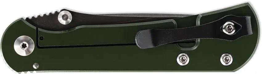 Toor Camp Merchant Framelock 2.0 S Ti - CPM S35VN Blade Green Canvas Micarta Handle by Toor