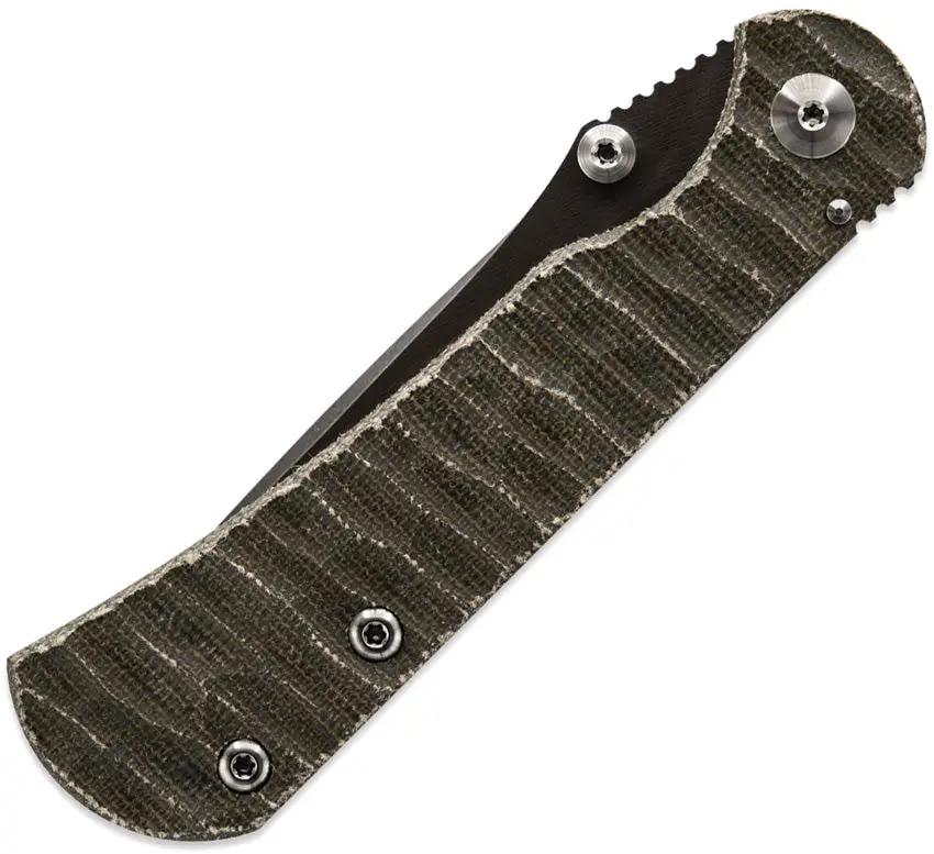 Toor Camp Merchant Framelock 2.0 S Ti - CPM S35VN Blade Green Canvas Micarta Handle by Toor