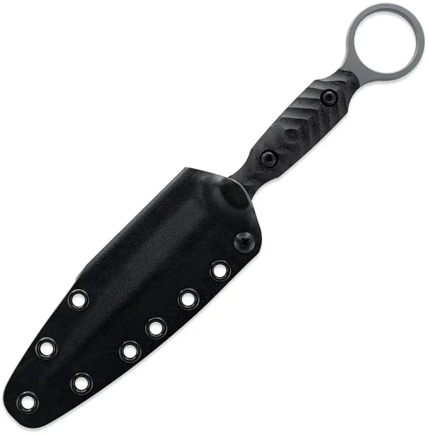 Toor Specter R Fixed Blade - Gray Gun Kote CPM M4 Dagger With Double Edge G10 Handle And Kydex Sheath by Toor