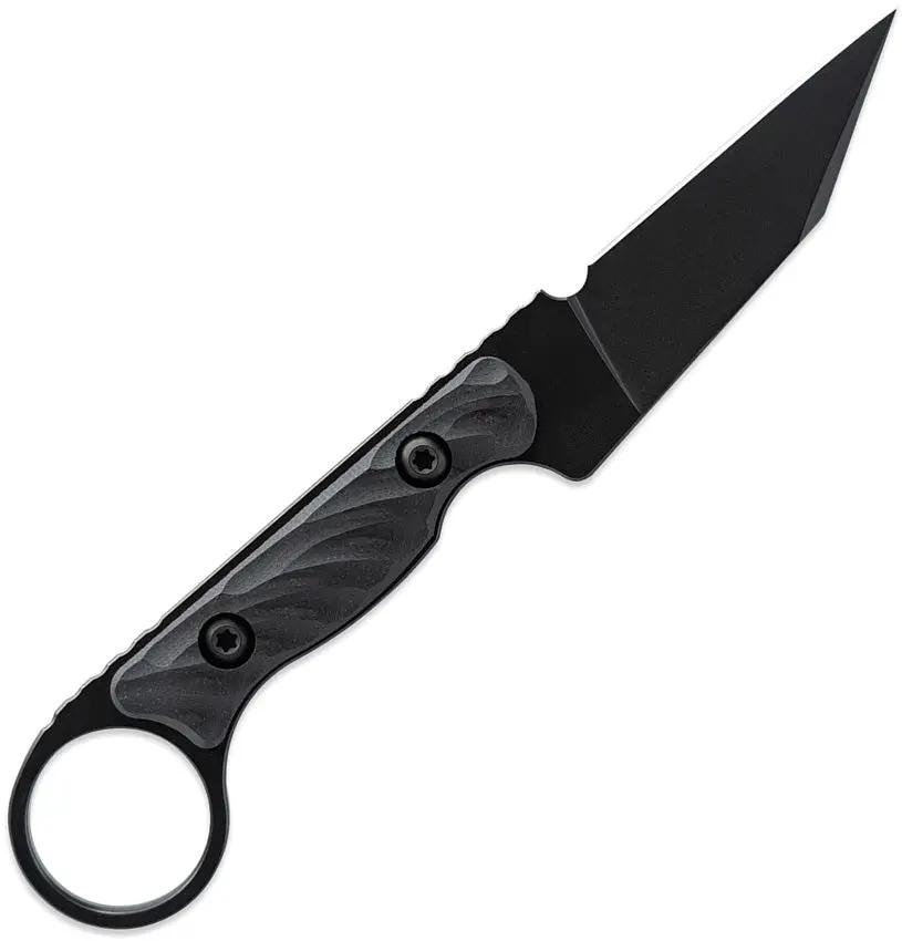 Toor Jank Shank Pikal Shadow Black - 7 Inch Fixed Blade With Black Oxide CPM-154 Tanto And G10 Handle by Toor