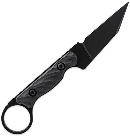 Toor Jank Shank Pikal Shadow Black - 7 Inch Fixed Blade With Black Oxide CPM-154 Tanto And G10 Handle by Toor
