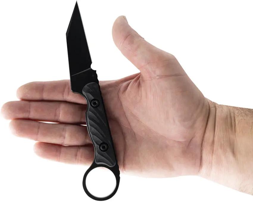 Toor Jank Shank Pikal Shadow Black - 7 Inch Fixed Blade With Black Oxide CPM-154 Tanto And G10 Handle by Toor