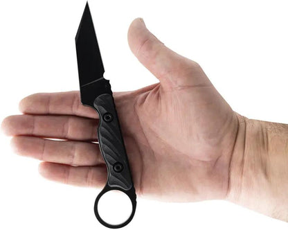 Toor Jank Shank Pikal Shadow Black - 7 Inch Fixed Blade With Black Oxide CPM-154 Tanto And G10 Handle by Toor