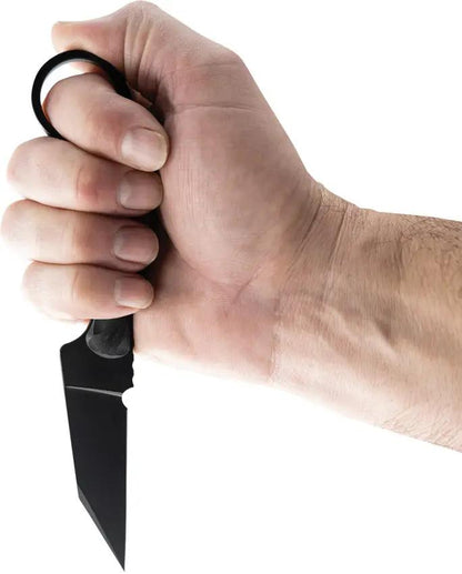 Toor Jank Shank Pikal Shadow Black - 7 Inch Fixed Blade With Black Oxide CPM-154 Tanto And G10 Handle by Toor