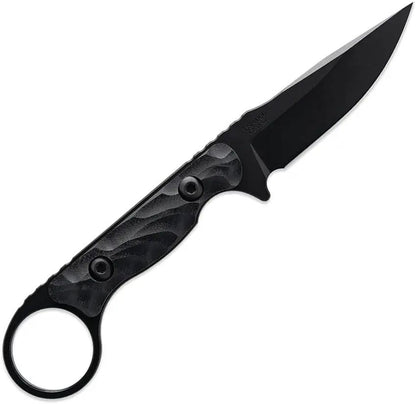 Toor Jank Shank S Fixed Blade Socom - Black CPM-M4 Stainless Gun-Kote Finish G10 Handle by Toor